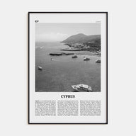Cyprus Travel B&W Poster
