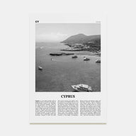 Cyprus Travel B&W Poster