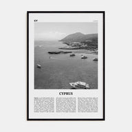 Cyprus Travel B&W Poster