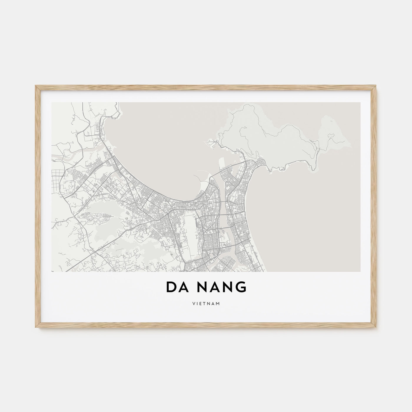 Da Nang Map Landscape Poster