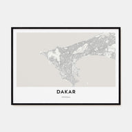 Dakar Map Landscape Poster