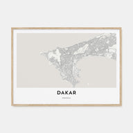 Dakar Map Landscape Poster