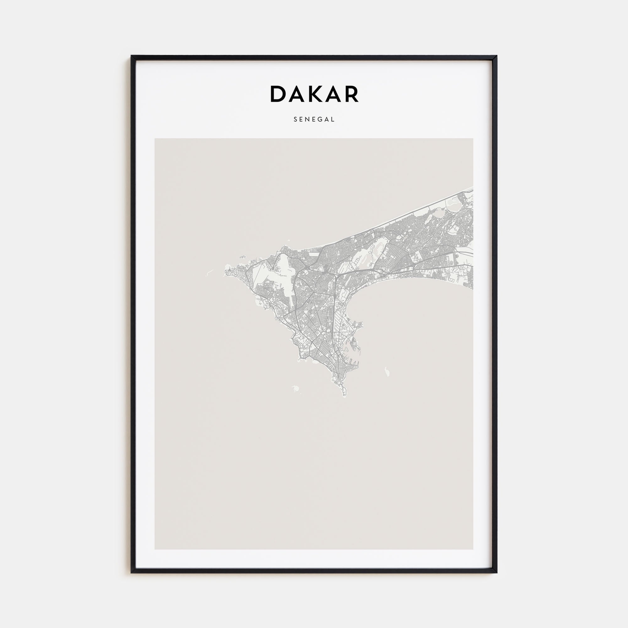 Dakar Map Portrait Poster