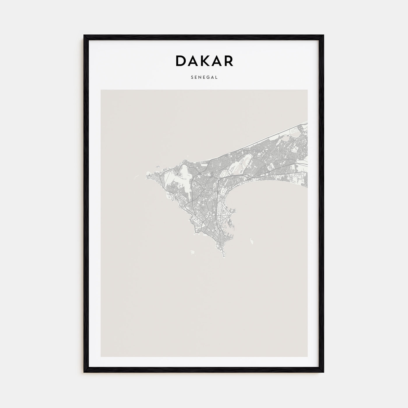 Dakar Map Portrait Poster