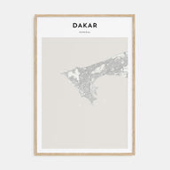 Dakar Map Portrait Poster