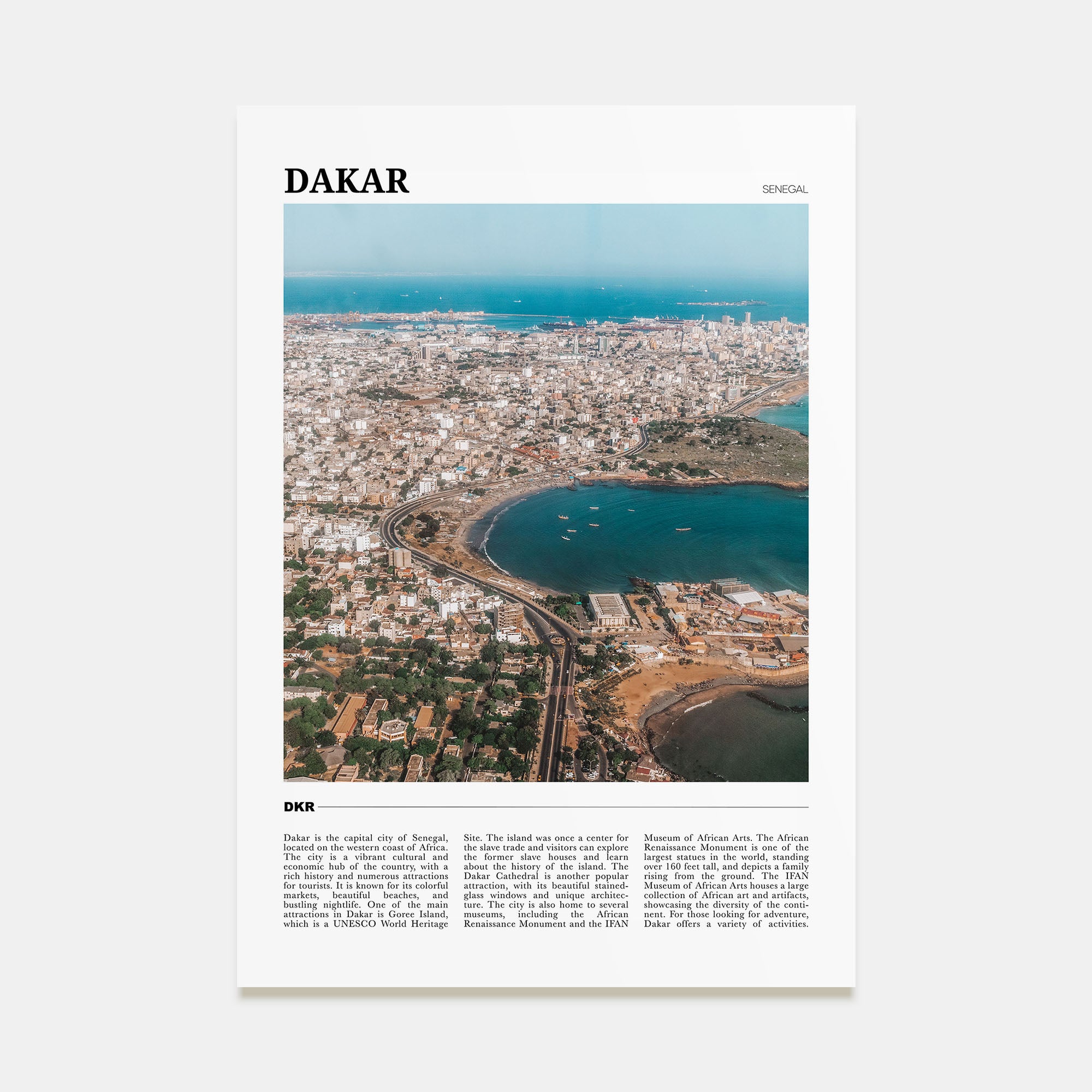 Dakar Travel Color Poster