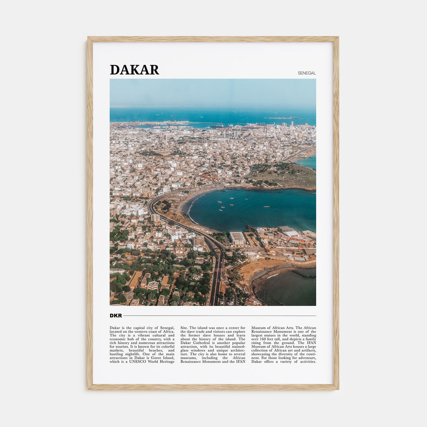 Dakar Travel Color Poster