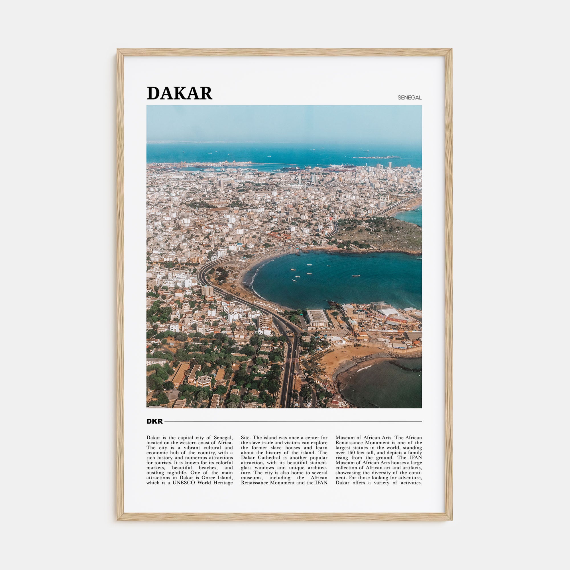 Dakar Travel Color Poster