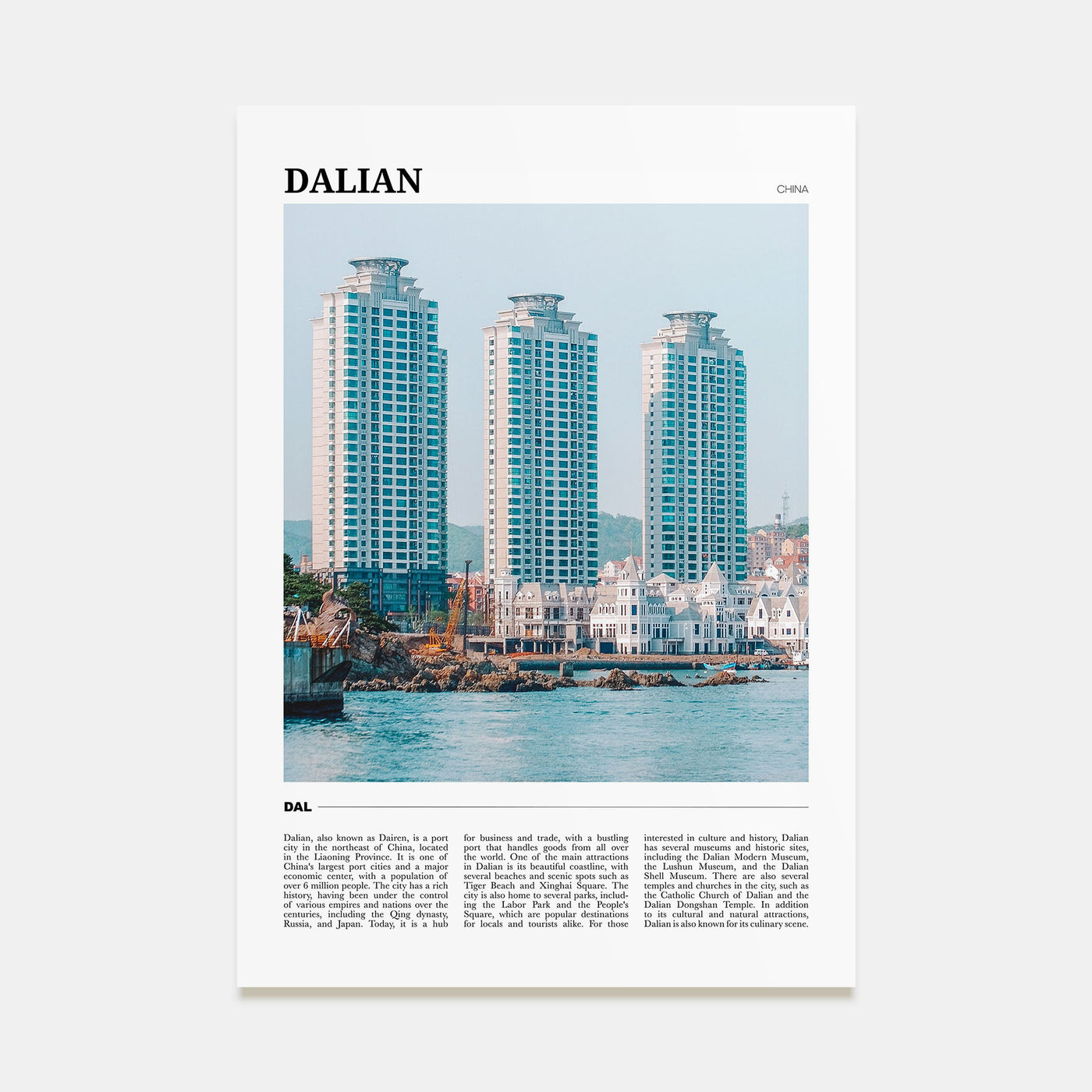 Dalian Travel Color Poster
