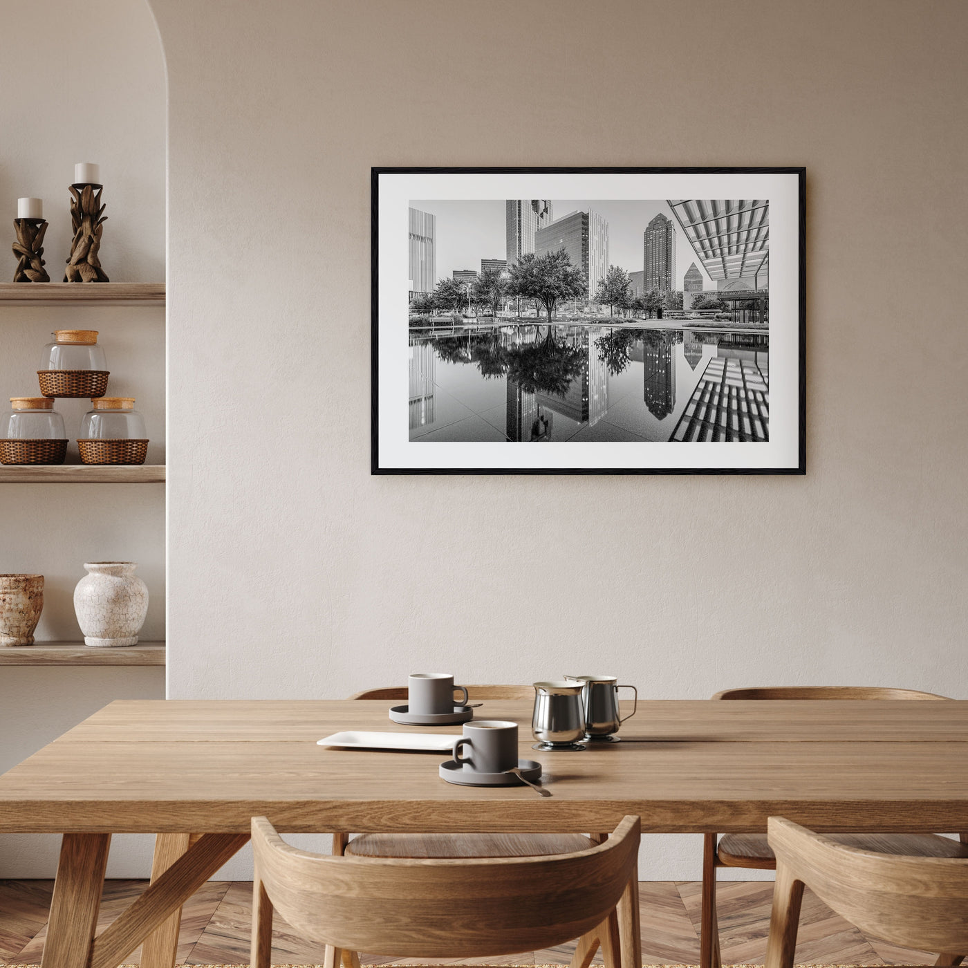 Dallas Landscape B&W Poster