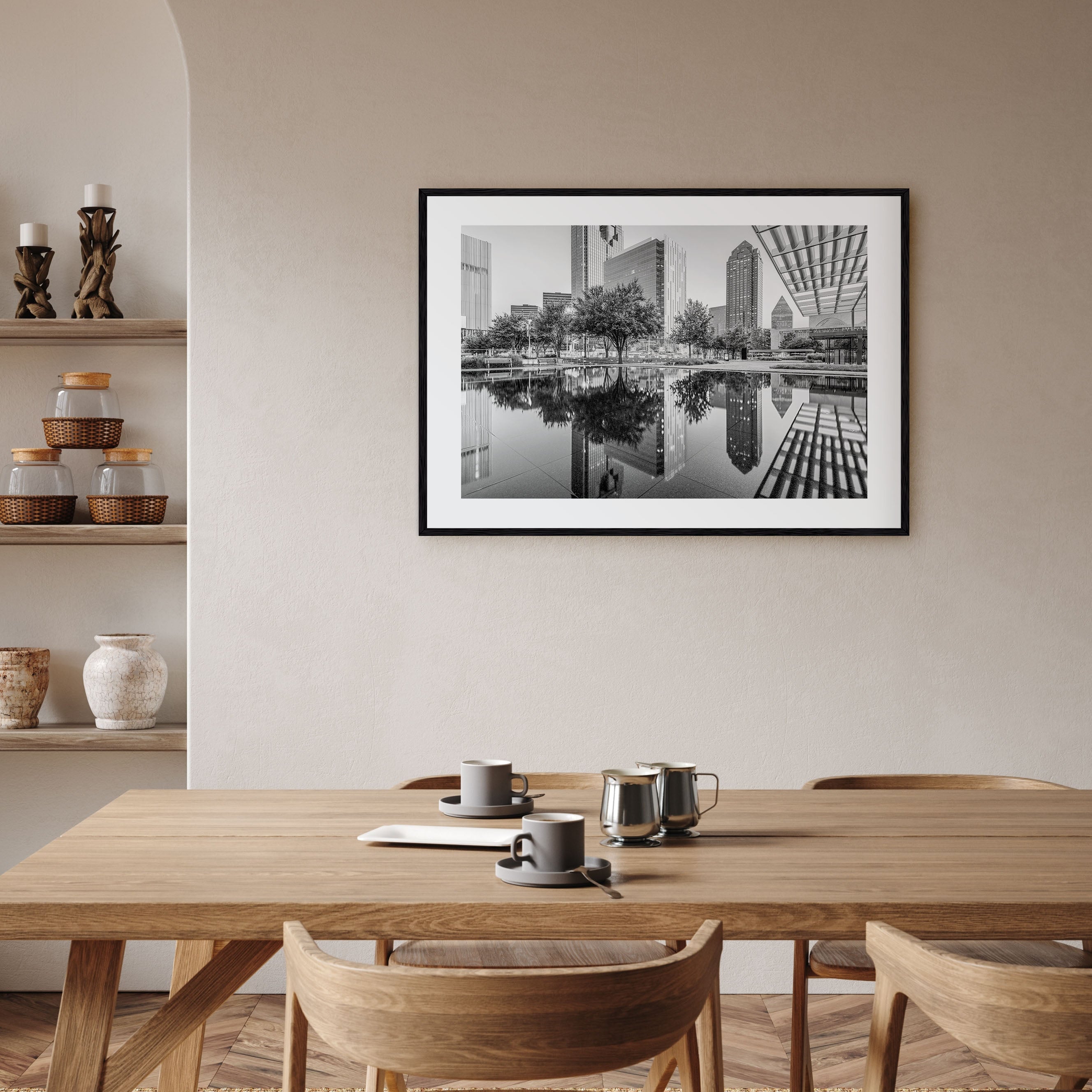 Dallas Landscape B&W Poster