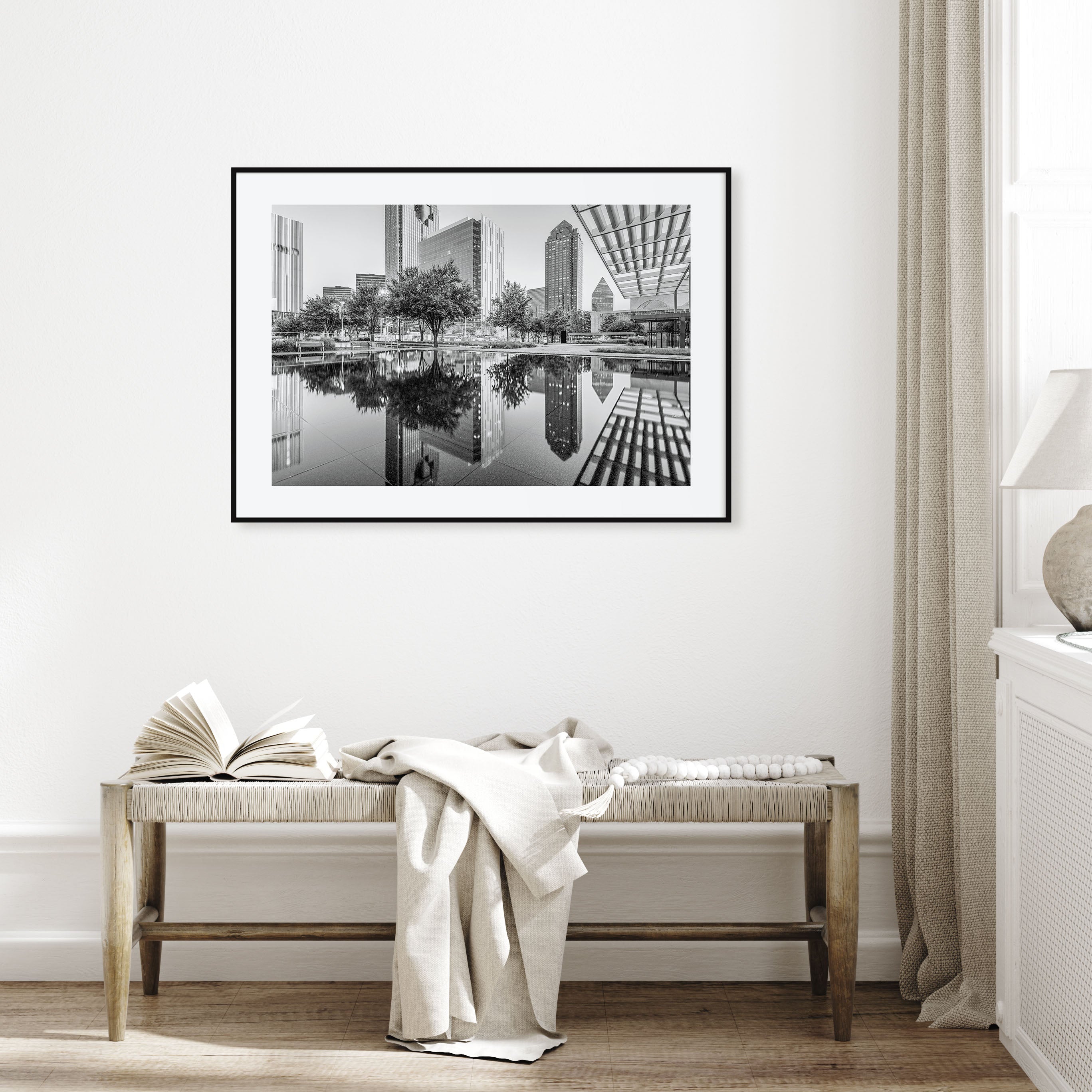 Dallas Landscape B&W Poster