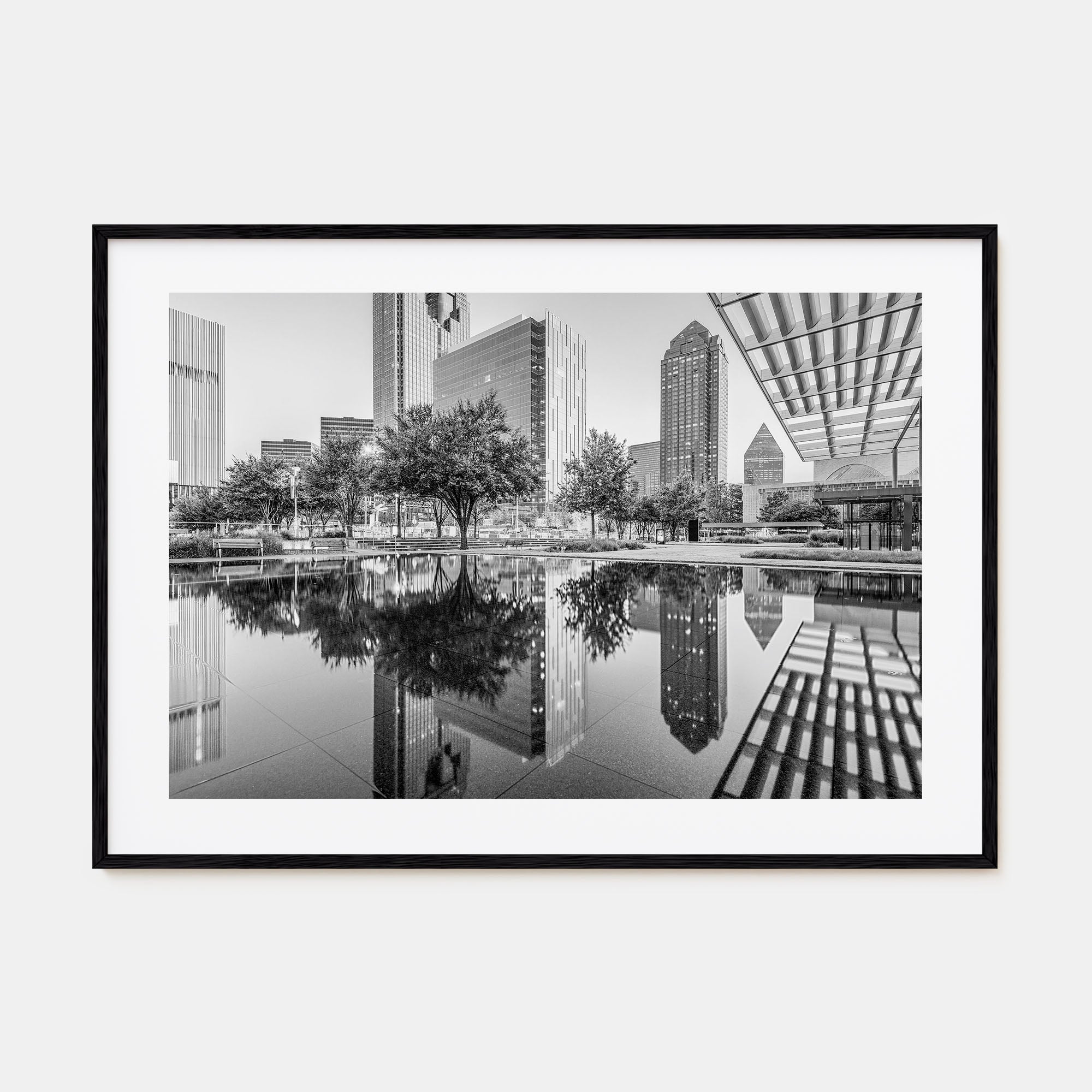 Dallas Landscape B&W Poster