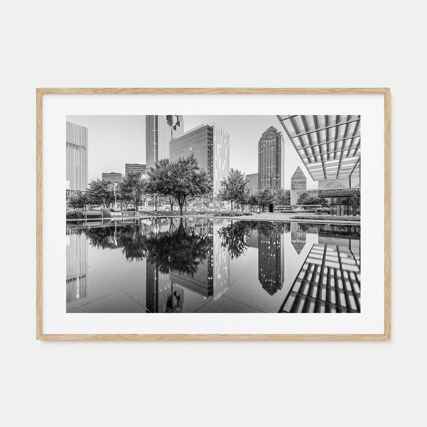 Dallas Landscape B&W Poster