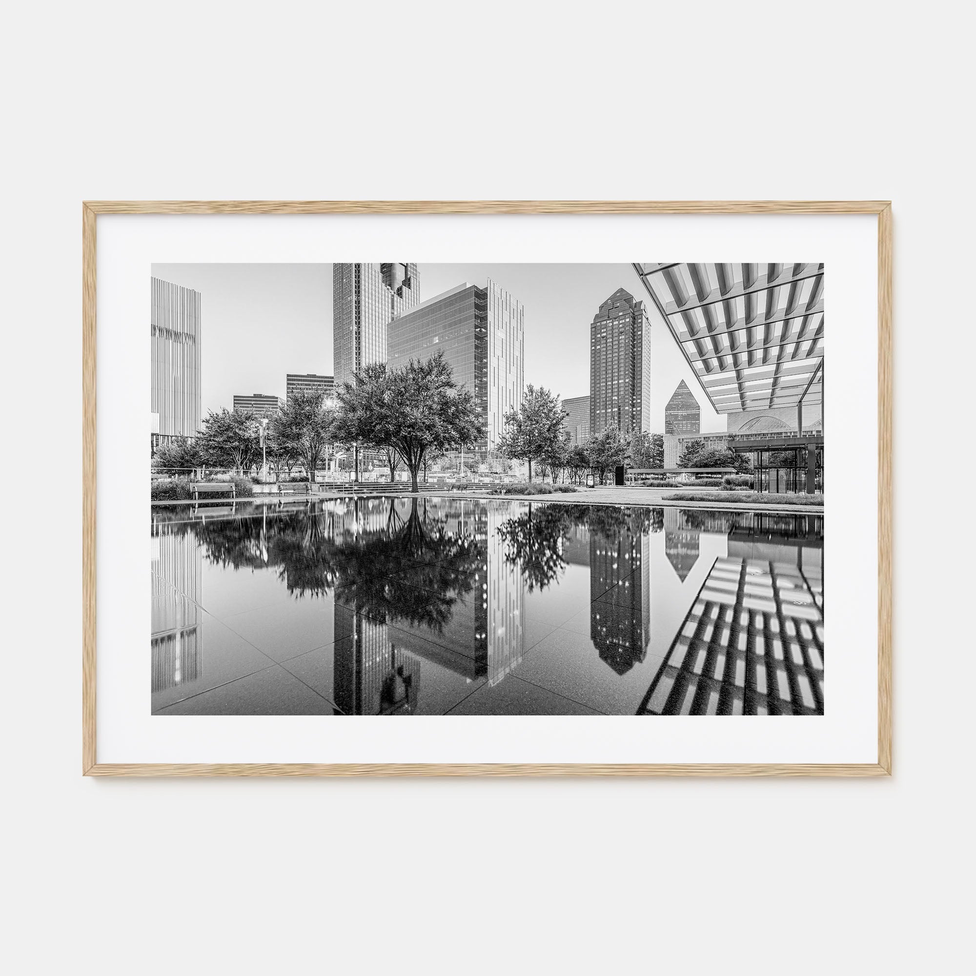 Dallas Landscape B&W Poster