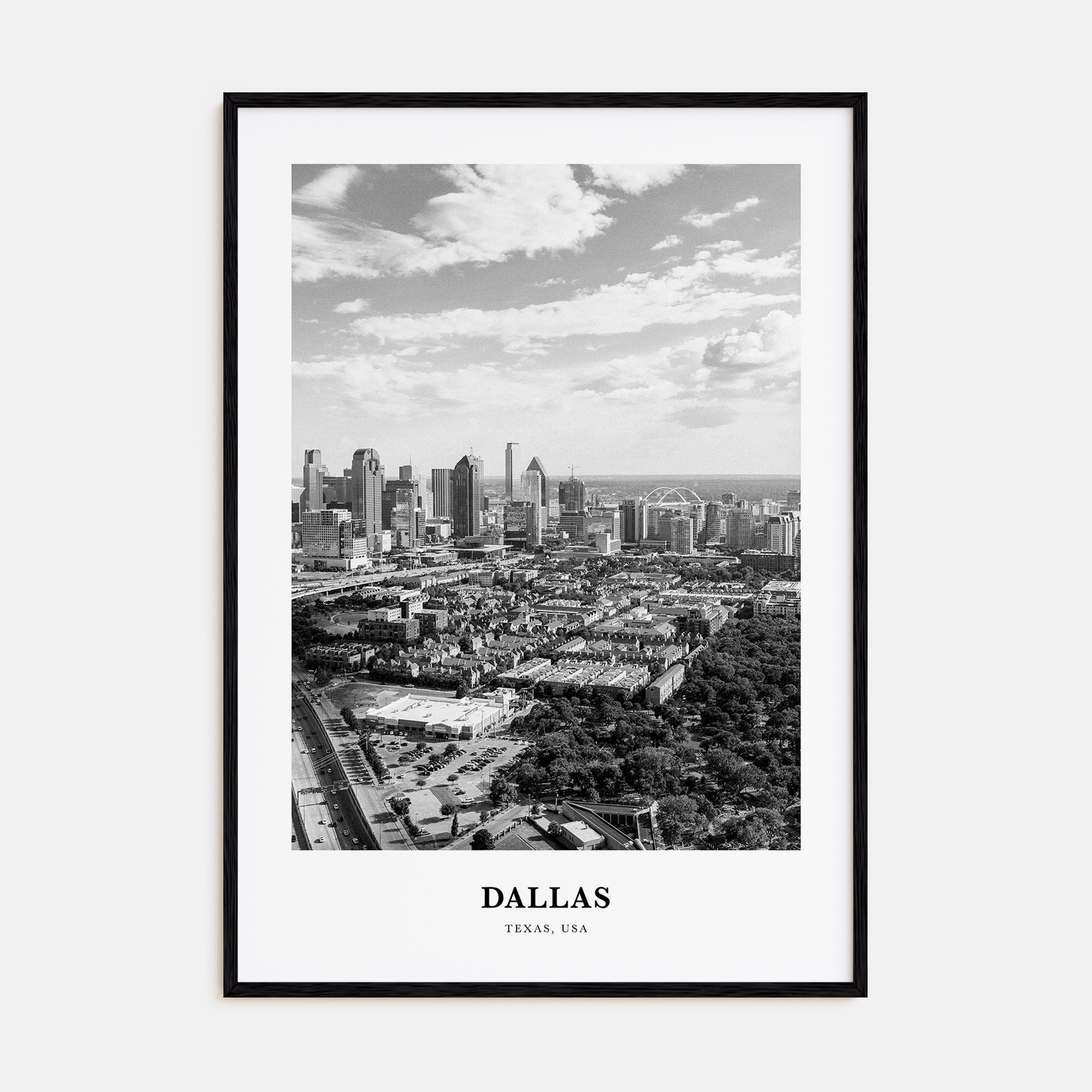 Dallas Portrait B&W No 3 Poster