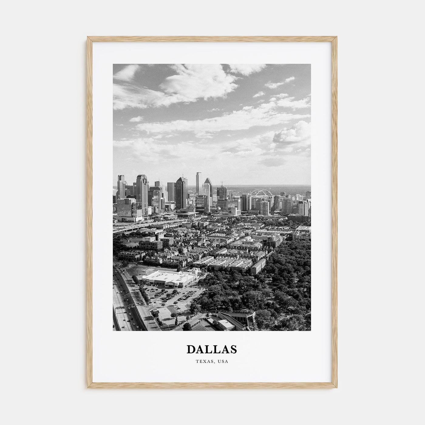 Dallas Portrait B&W No 3 Poster