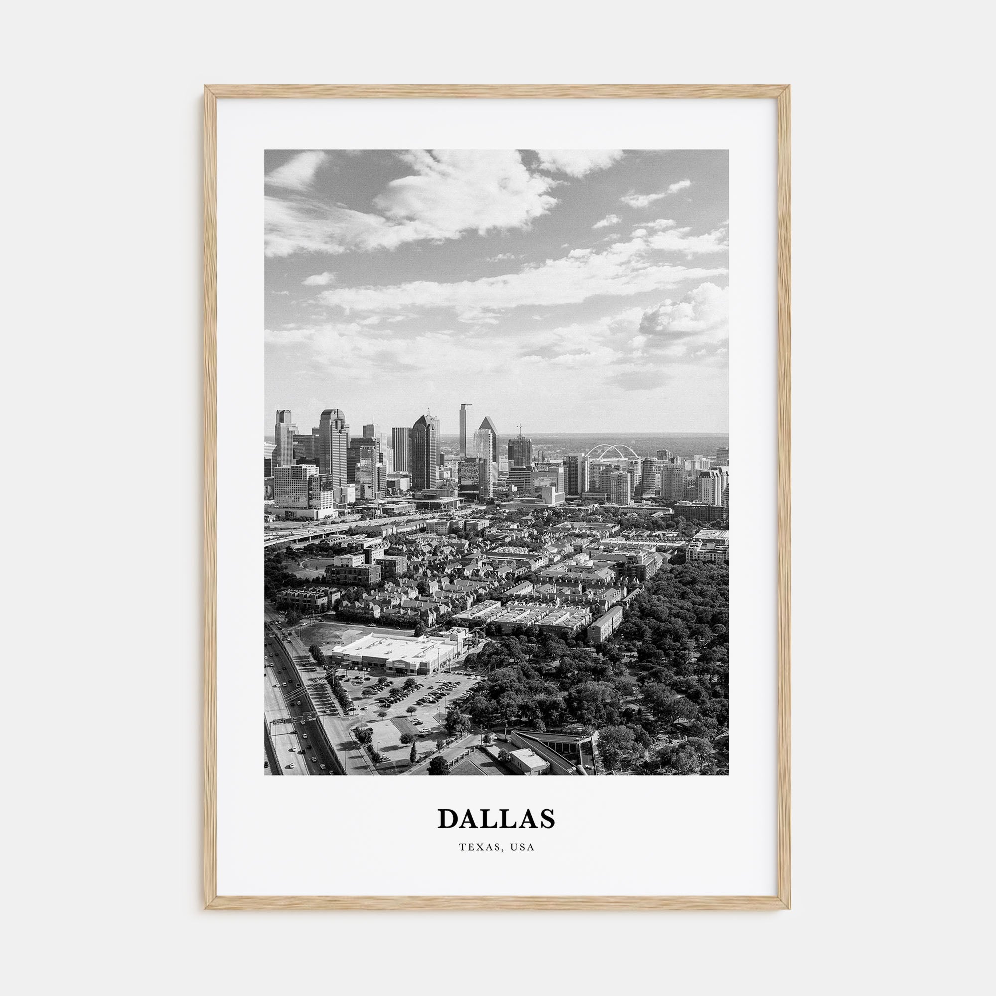 Dallas Portrait B&W No 3 Poster