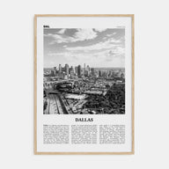 Dallas Travel B&W No 3 Poster