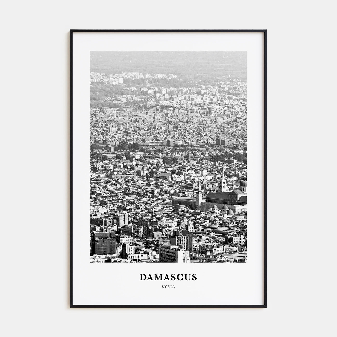 Damascus Portrait B&W Poster