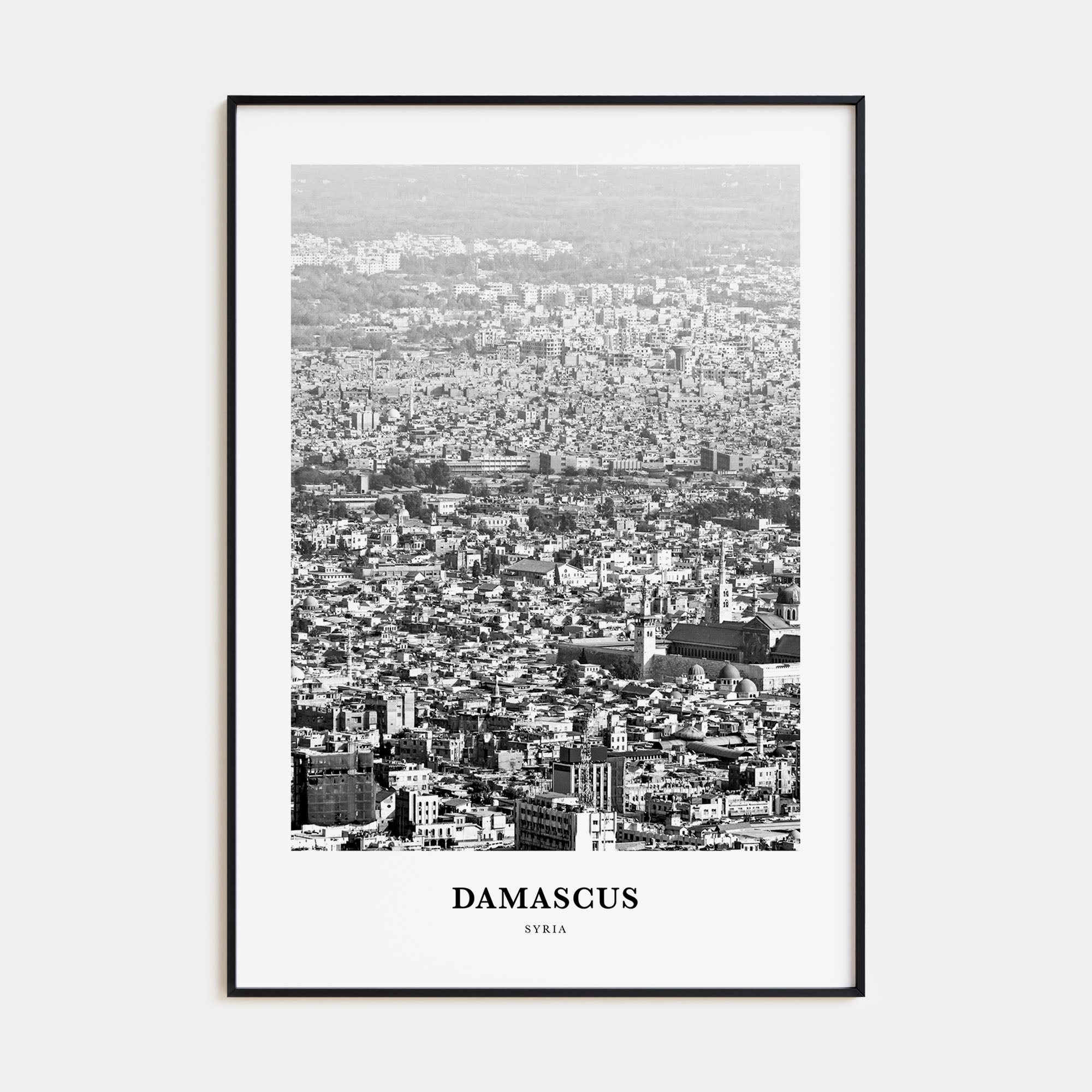 Damascus Portrait B&W Poster