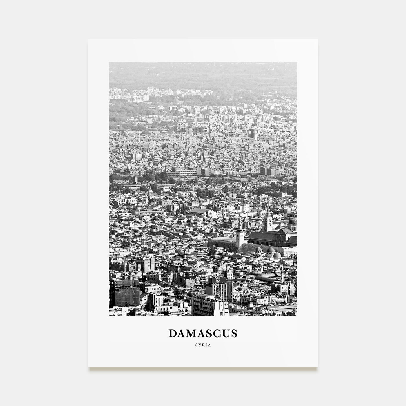 Damascus Portrait B&W Poster