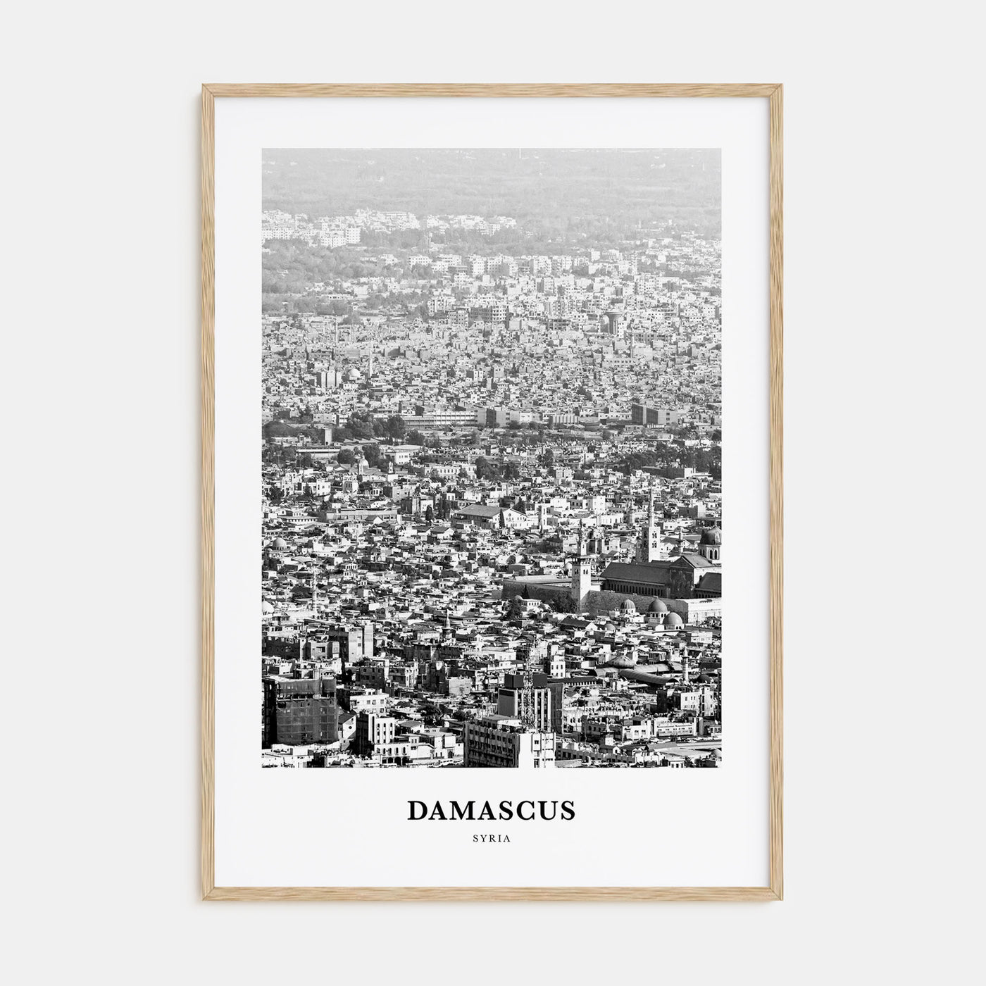 Damascus Portrait B&W Poster