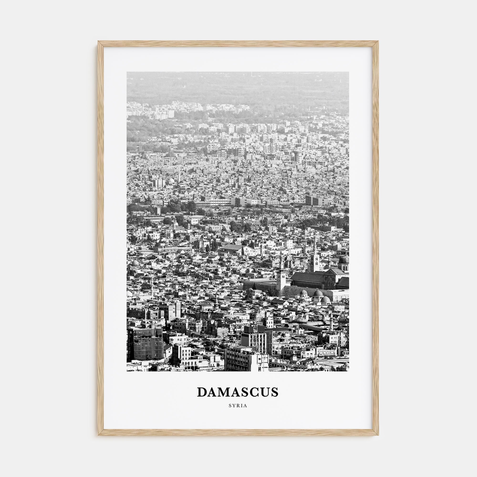 Damascus Portrait B&W Poster