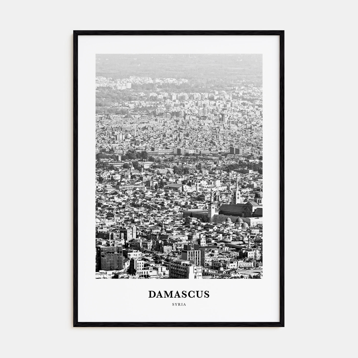 Damascus Portrait B&W Poster