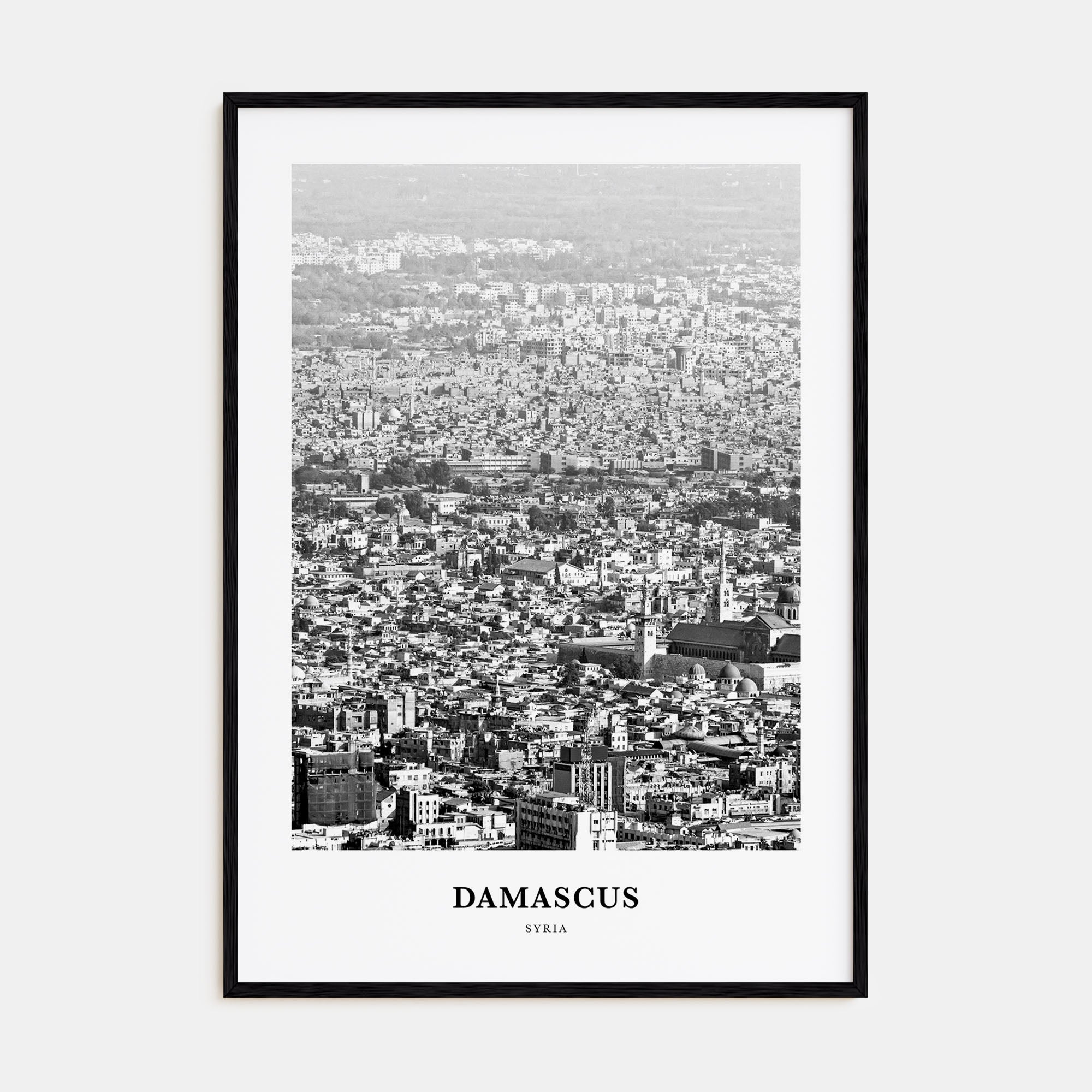 Damascus Portrait B&W Poster