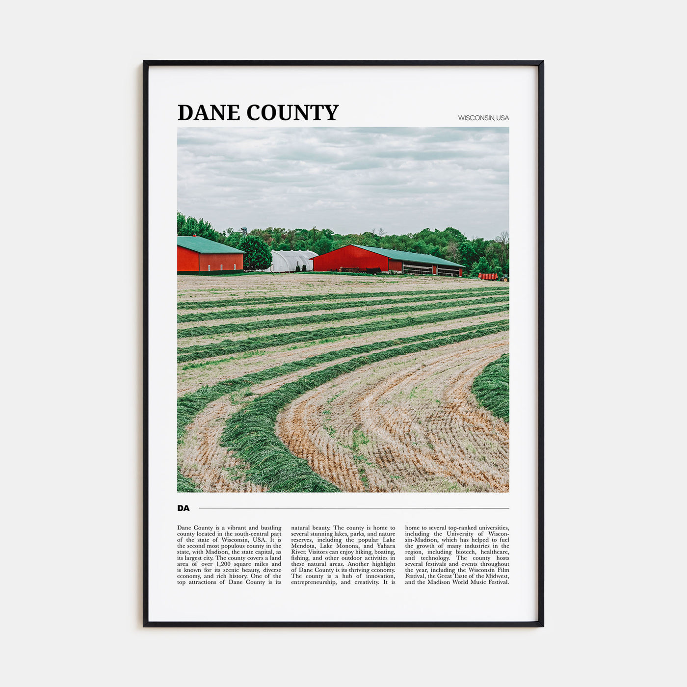 Dane County Travel Color Poster