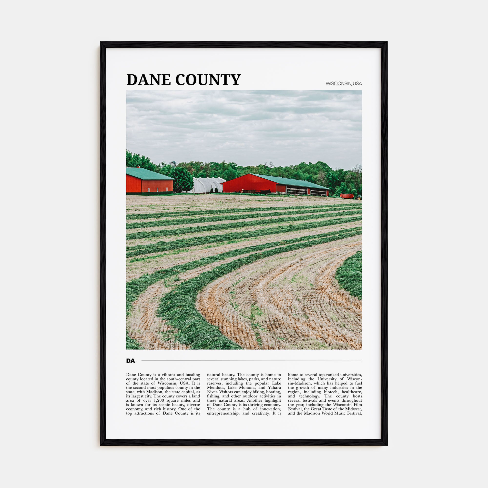 Dane County Travel Color Poster
