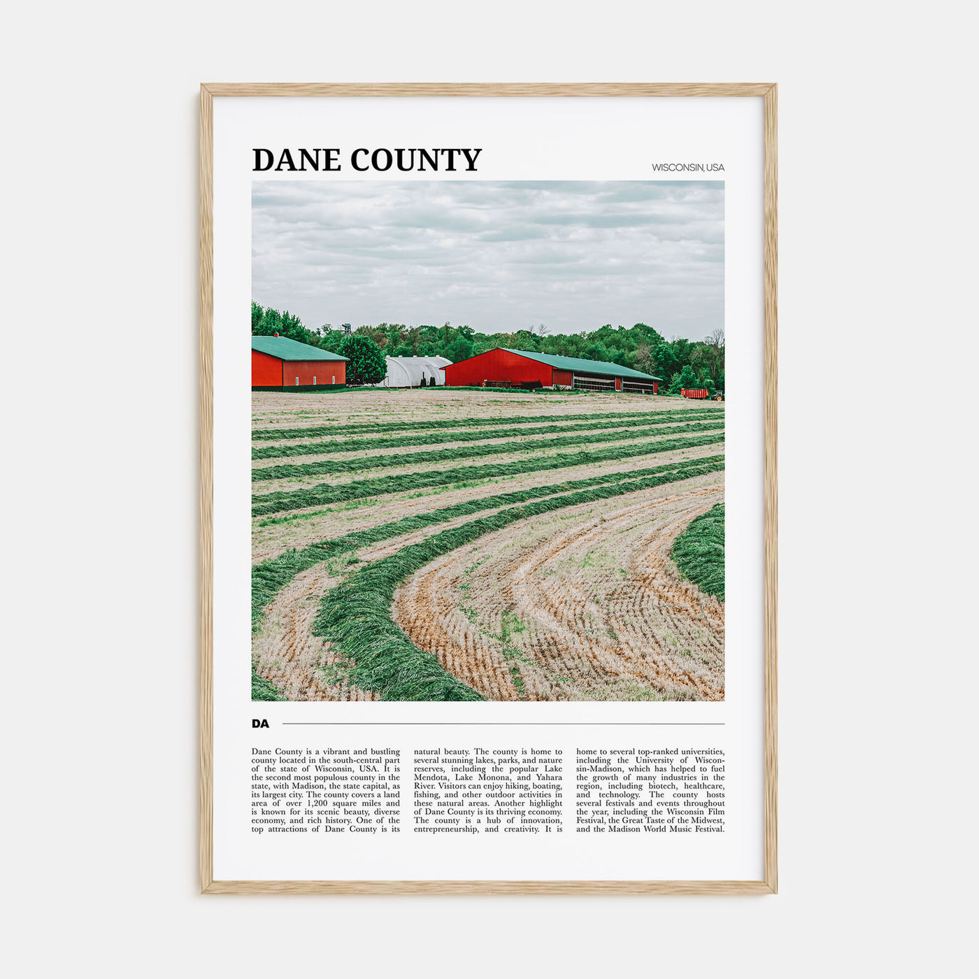 Dane County Travel Color Poster