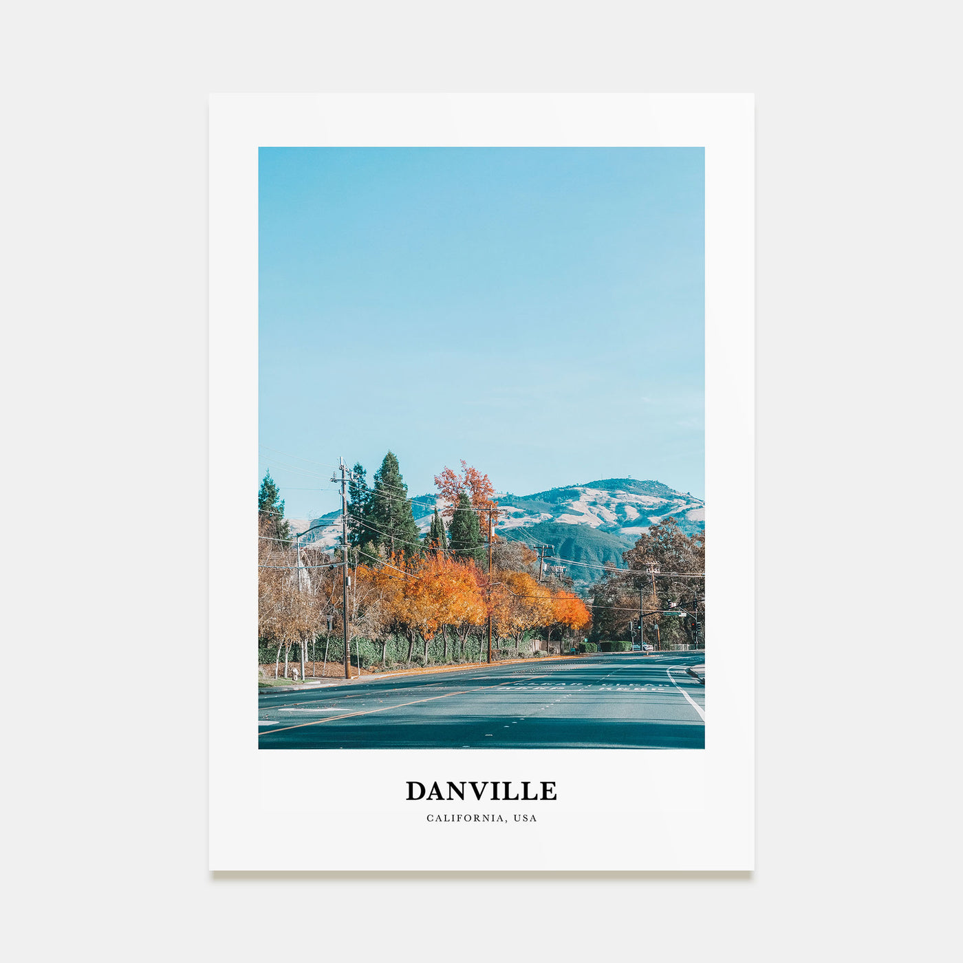 Danville, California Portrait Color Poster