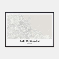 Dar es Salaam Map Landscape Poster