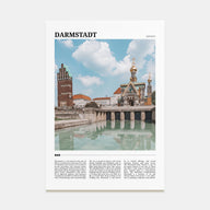 Darmstadt Travel Color Poster