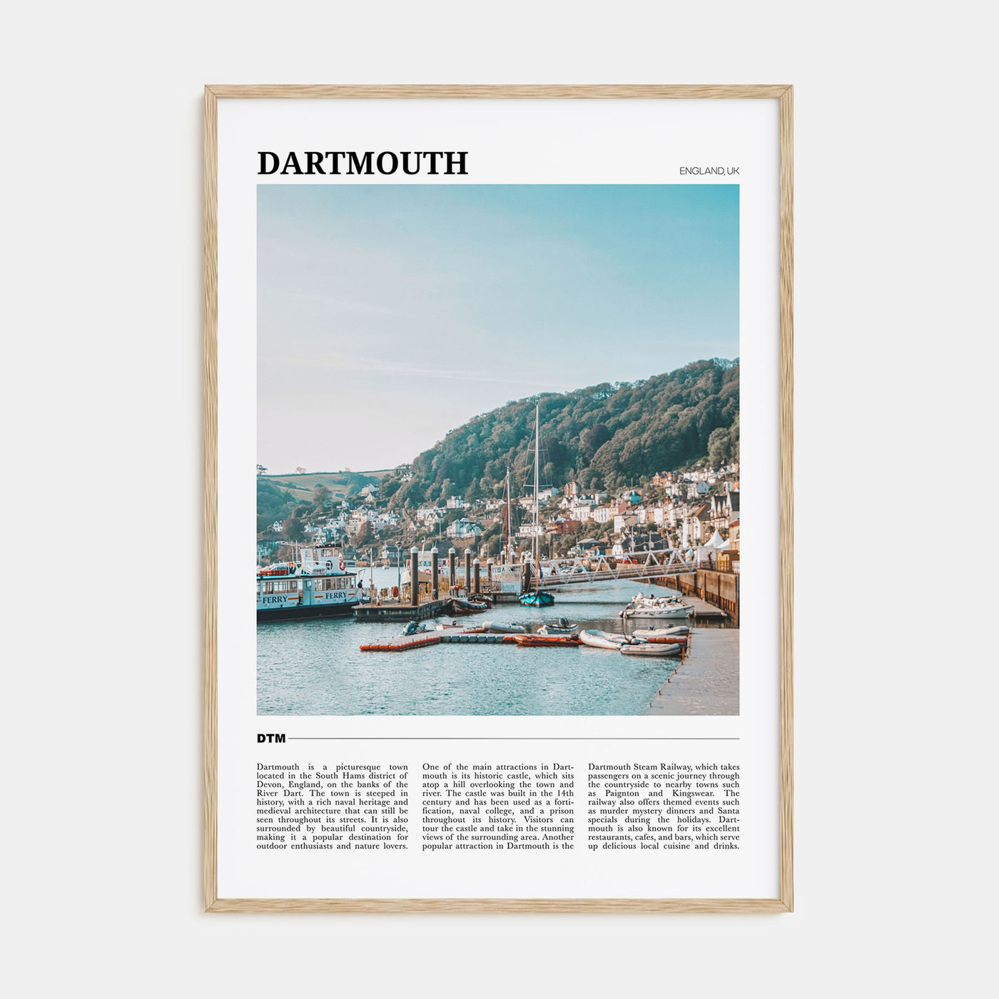 Dartmouth, England Travel Color Poster
