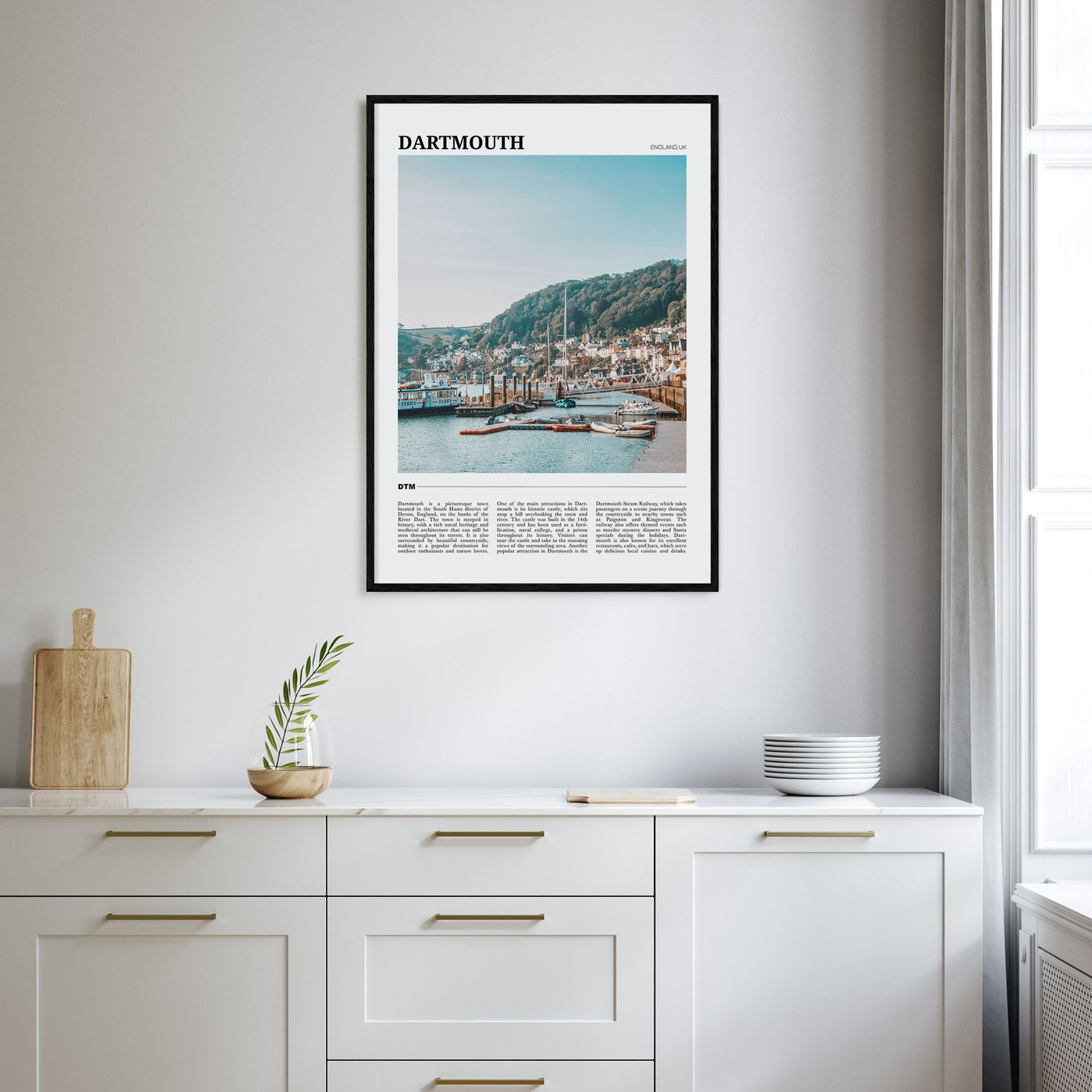 Dartmouth, England Travel Color Poster
