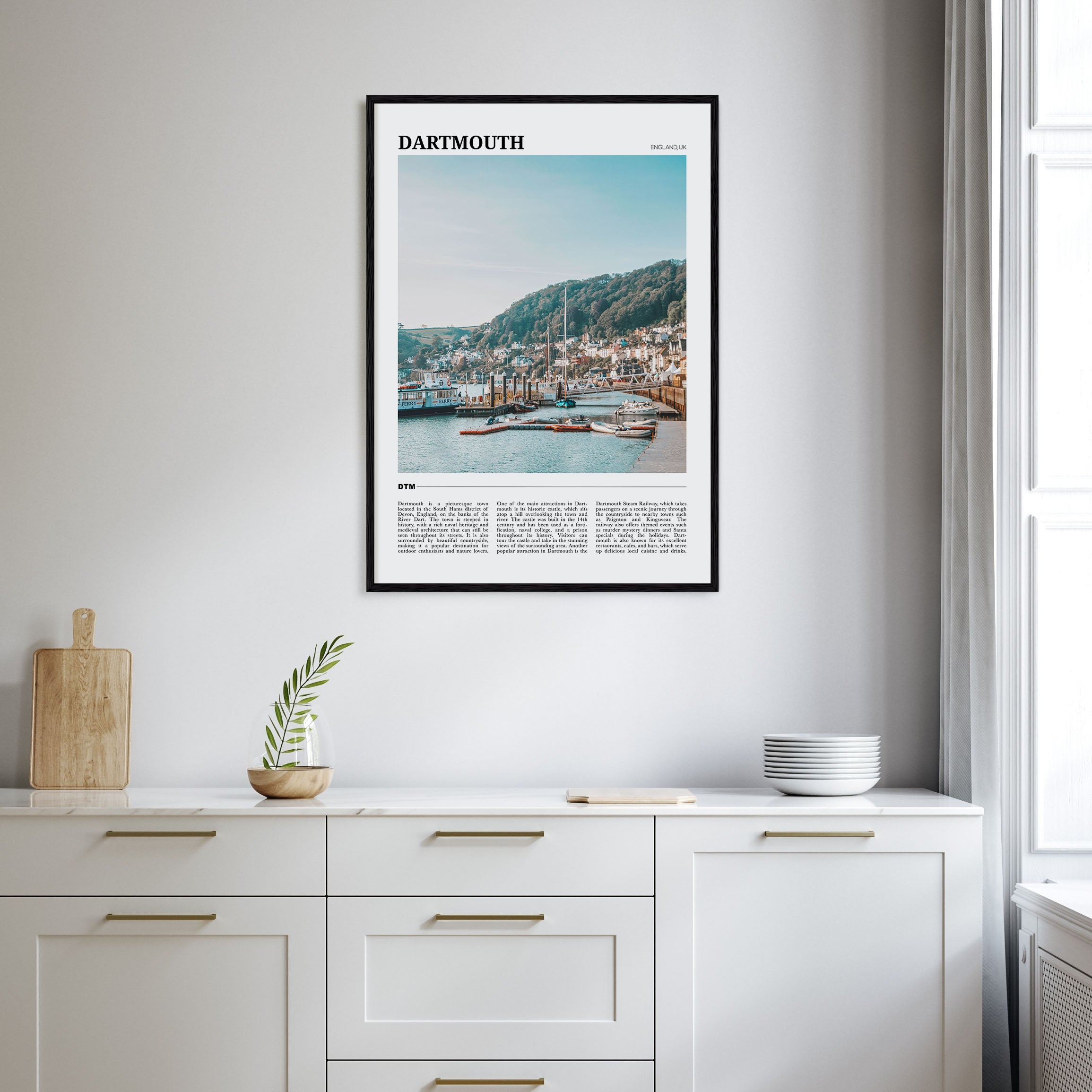 Dartmouth, England Travel Color Poster