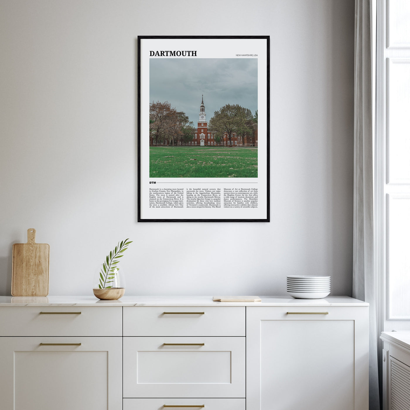 Dartmouth, New Hampshire Travel Color Poster