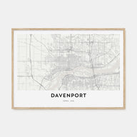 Davenport Map Landscape Poster