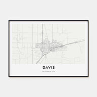 Davis Map Landscape Poster