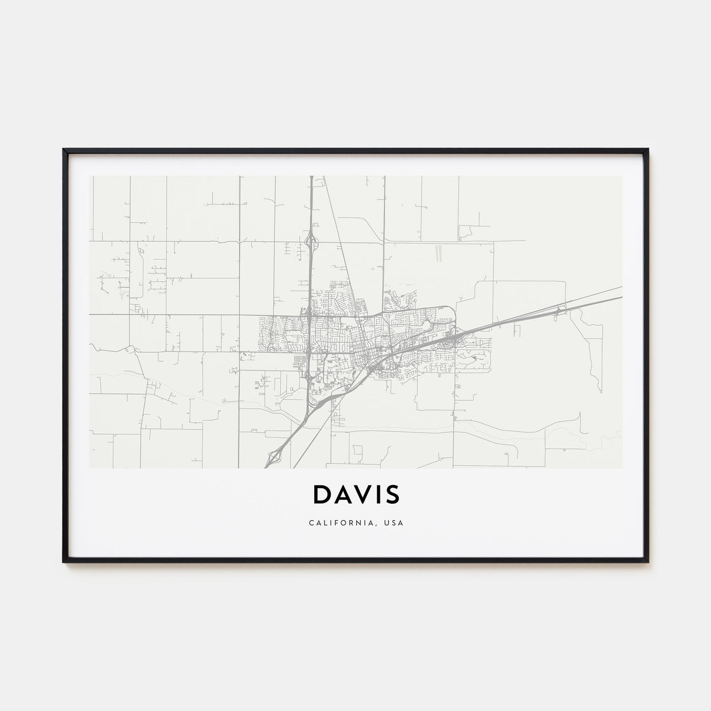 Davis Map Landscape Poster