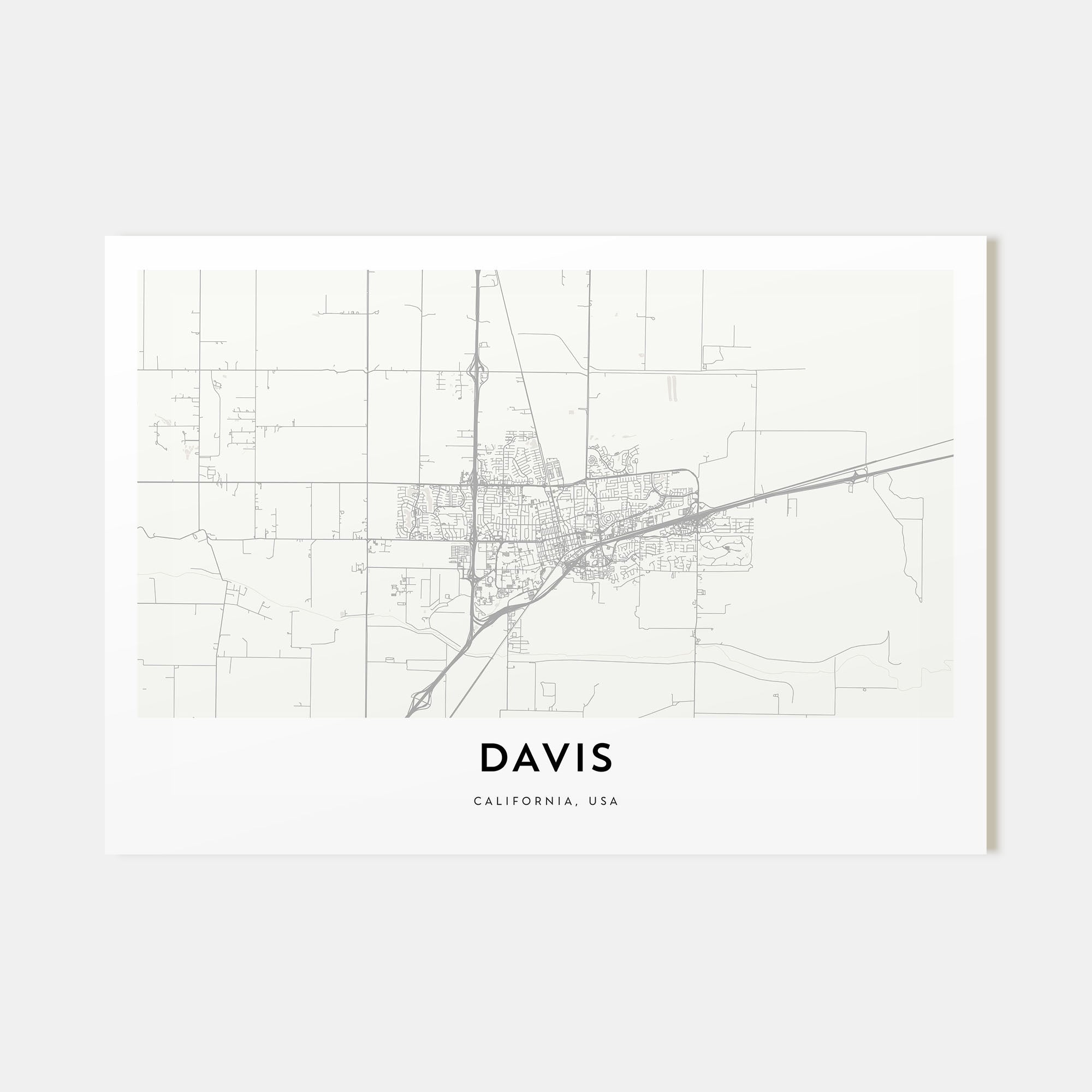 Davis Map Landscape Poster