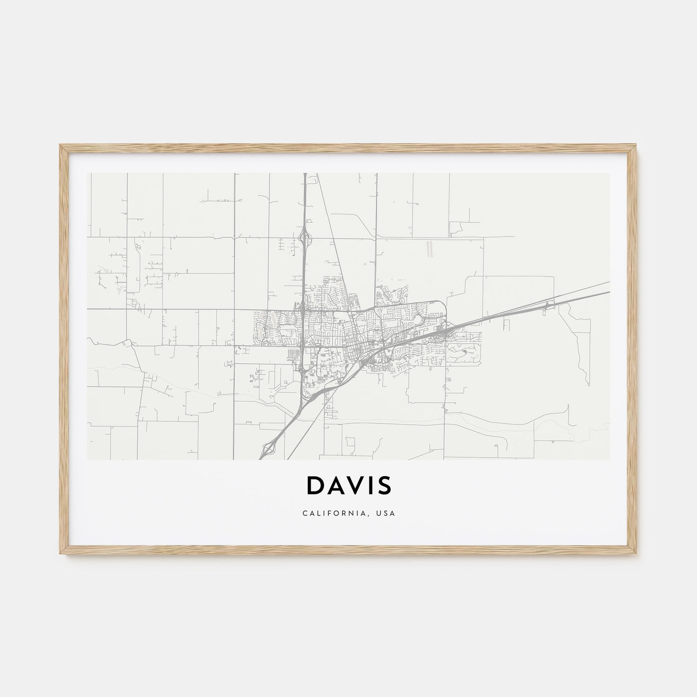 Davis Map Landscape Poster