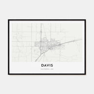 Davis Map Landscape Poster