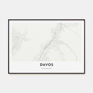 Davos Map Landscape Poster