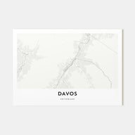 Davos Map Landscape Poster