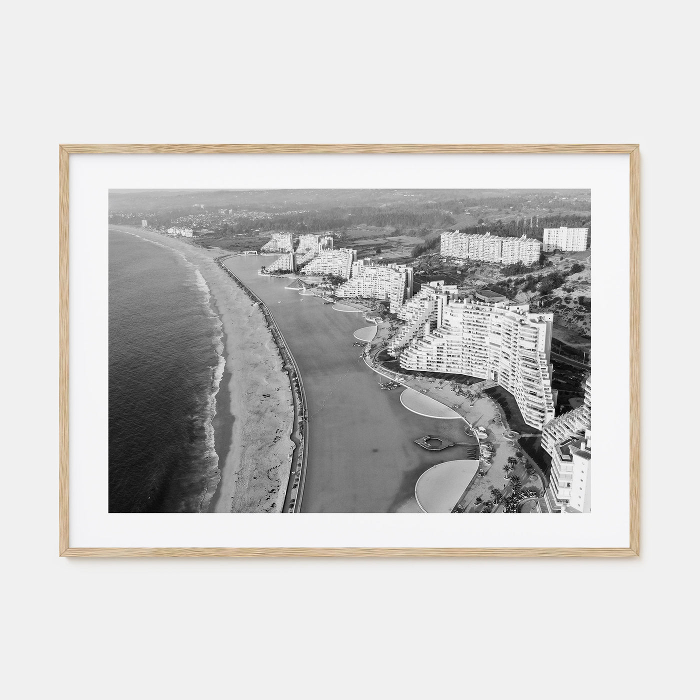 Del Mar Landscape B&W Poster