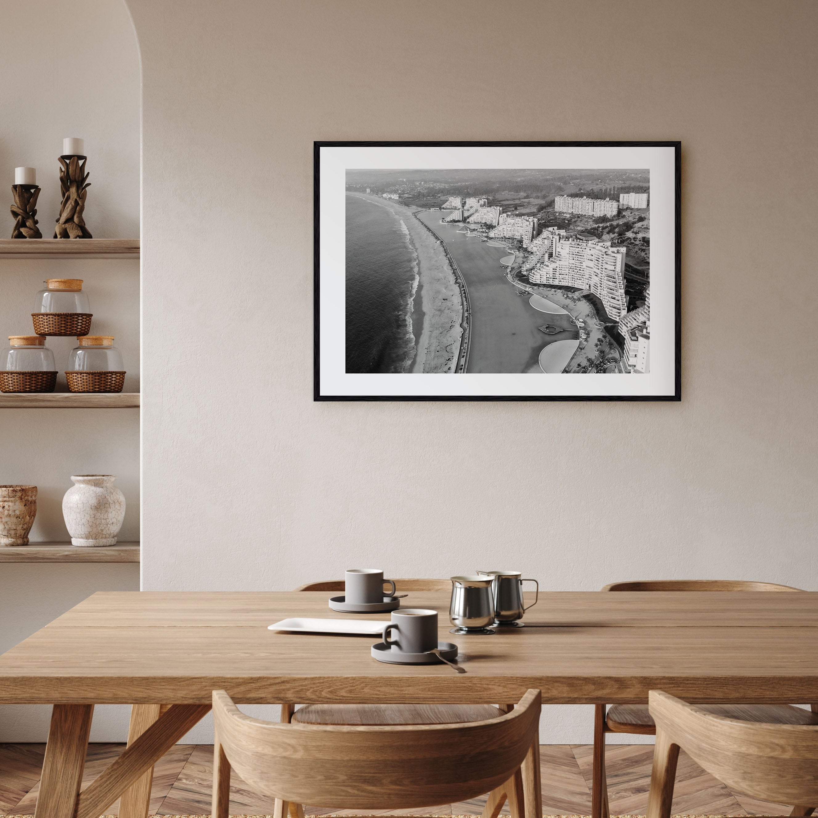 Del Mar Landscape B&W Poster